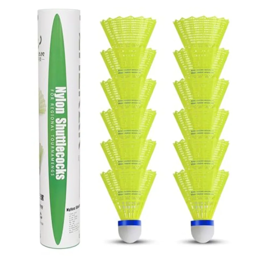 Nylon Shuttlecock 12 - Shuttlecock Bulu Angsa, 12 Pcs Bulu