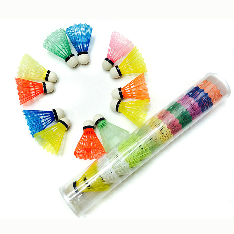 Bola Badminton Berwarna-warni, - Nylon Shuttlecock 12 ulasan dan harga