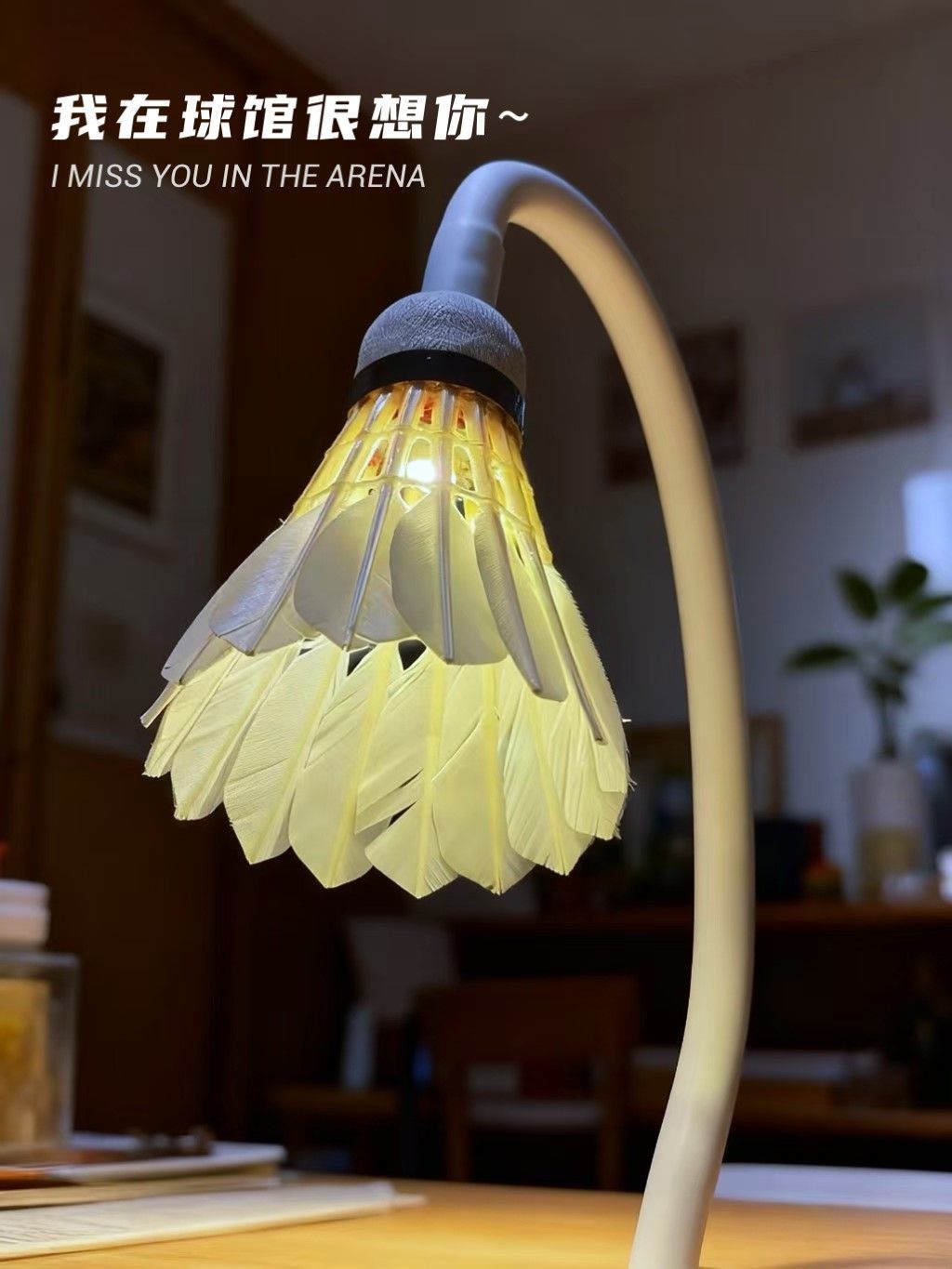 Lampu meja kecil bulu tangkis, - Badminton Aesthetic ulasan dan harga