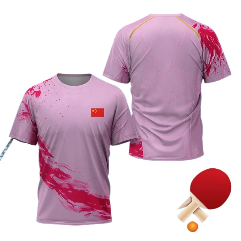 Kaus Grafis Tenis Meja CHINA D - Badminton Png ulasan dan harga